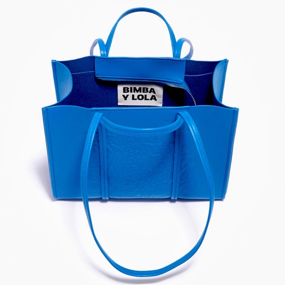 π Bimba y Lola Blue Large Shopper Tote / NWT - Picture 3 of 13